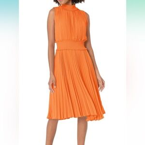 Nanette Lepore Mock Neck Pleated Dress Size 8